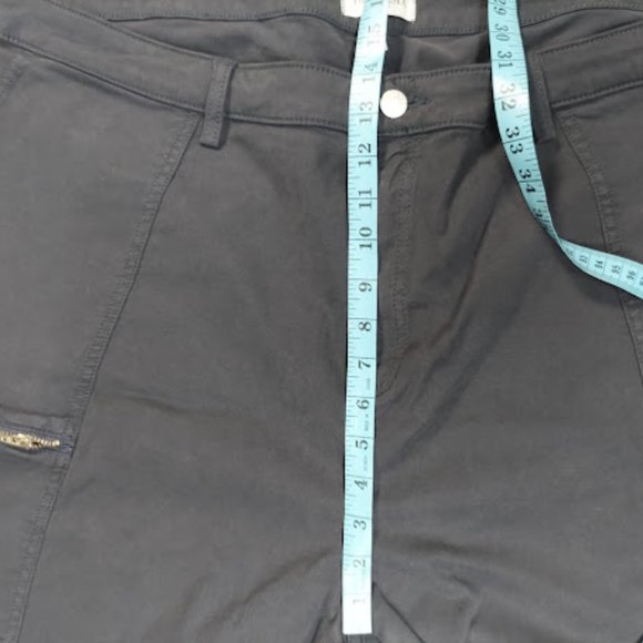 NWT Denim Six Women's Plus Size 28W Navy Utility Pants Zipped Pocket and Sides - Picture 7 of 11